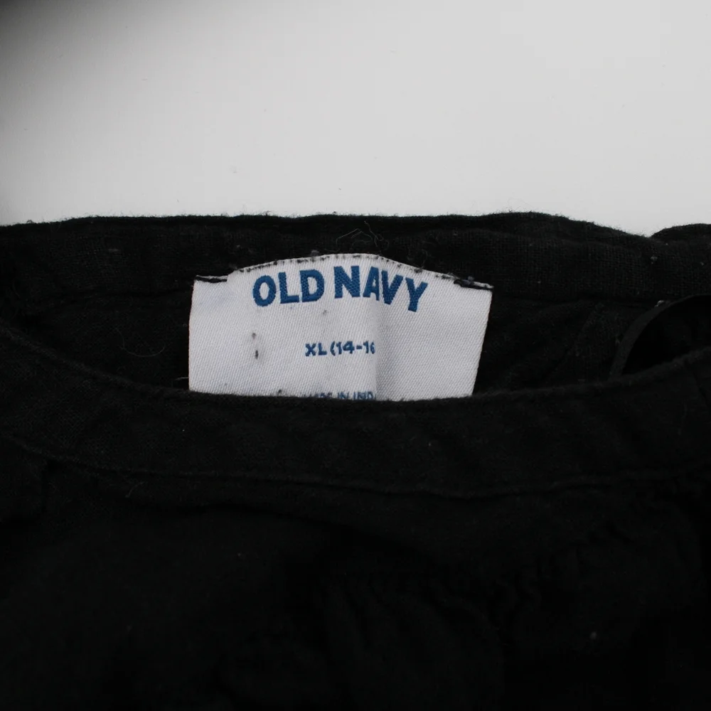 Old Navy Girls XL (14/16) Black Crochet Lace Sleeve Blouse